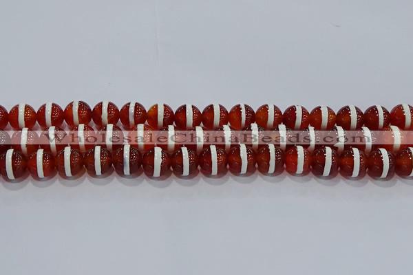 CAG9142 15.5 inches 10mm round tibetan agate beads wholesale