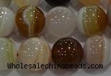 CAG9159 15.5 inches 14mm round line agate beads wholesale