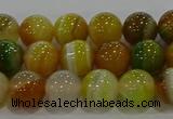 CAG9164 15.5 inches 8mm round line agate beads wholesale