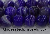 CAG9171 15.5 inches 8mm round line agate beads wholesale