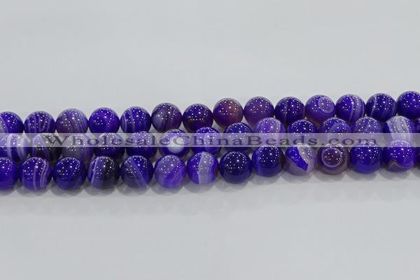 CAG9173 15.5 inches 12mm round line agate beads wholesale