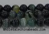 CAG9185 15.5 inches 6mm round line agate beads wholesale