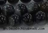 CAG9188 15.5 inches 12mm round line agate beads wholesale