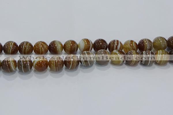 CAG9197 15.5 inches 14mm round line agate gemstone beads