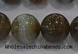 CAG9208 15.5 inches 18mm round line agate gemstone beads