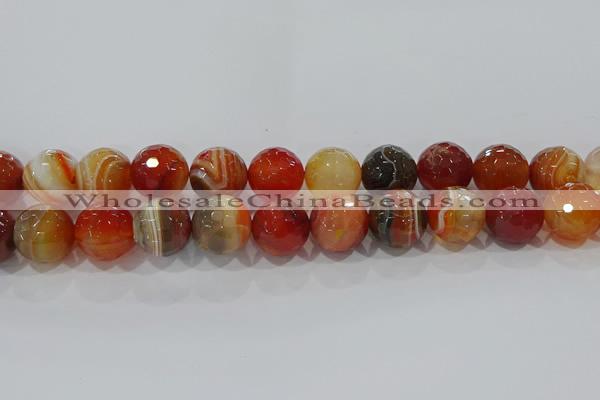 CAG9235 15.5 inches 16mm faceted round line agate beads wholesale