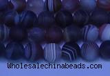 CAG9371 15.5 inches 6mm round matte botswana agate beads