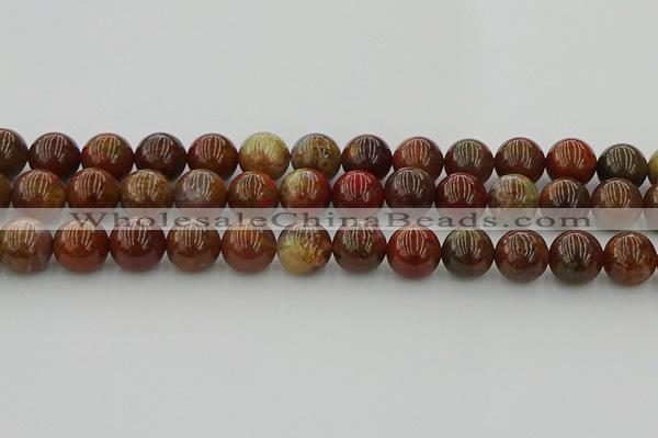 CAG9394 15.5 inches 12mm round red moss agate beads wholesale