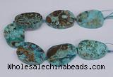 CAG9413 15.5 inches 40*50mm - 42*55mm freeform ocean agate beads