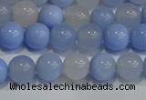 CAG9446 15.5 inches 6mm round blue agate beads wholesale