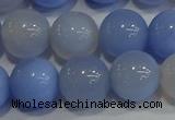 CAG9448 15.5 inches 10mm round blue agate beads wholesale