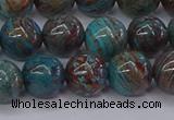 CAG9473 15.5 inches 8mm round blue crazy lace agate beads