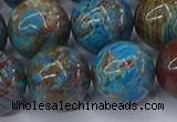 CAG9477 15.5 inches 16mm round blue crazy lace agate beads