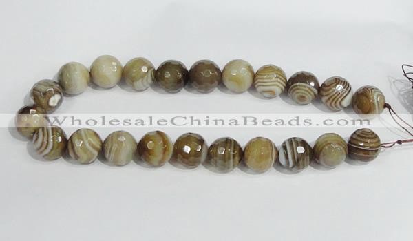 CAG950 16 inches 18mm faceted round madagascar agate gemstone beads