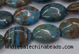 CAG9521 15.5 inches 12*16mm oval blue crazy lace agate beads