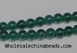 CAG953 15.5 inches 6mm round green agate gemstone beads wholesale