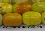 CAG9541 15.5 inches 13*18mm drum dragon veins agate beads