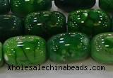 CAG9569 15.5 inches 13*18mm drum dragon veins agate beads