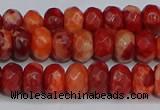 CAG9587 15.5 inches 5*8mm faceted rondelle crazy lace agate beads