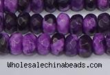 CAG9588 15.5 inches 5*8mm faceted rondelle crazy lace agate beads