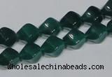 CAG960 15.5 inches 8*10mm twisted rice green agate gemstone beads