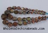 CAG9616 15.5 inches 8*10mm - 20*30mm faceted nuggets ocean agate beads