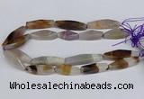 CAG9636 15.5 inches 12*45mm - 12*50mm freeform agate beads