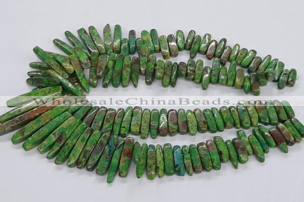 CAG9656 Top drilled 7*20mm - 9*40mm sticks ocean agate beads