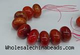 CAG9683 7.5 inches 20*35mm rondelle agate gemstone beads