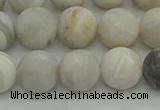 CAG9703 15.5 inches 10mm round matte grey agate beads wholesale