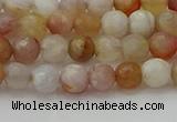 CAG9718 15.5 inches 4mm faceted round colorful agate beads