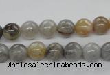 CAG972 15.5 inches 8mm round bamboo leaf agate gemstone beads