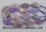 CAG9758 15.5 inches 30*35mm - 35*45mm faceted freeform agate beads