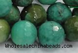 CAG976 15.5 inches 20mm faceted round green grass agate gemstone beads