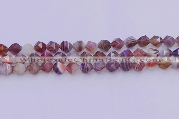 CAG9794 15.5 inches 12mm faceted nuggets botswana agate beads