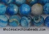 CAG9885 15.5 inches 10mm faceted round blue crazy lace agate beads