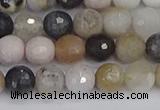 CAG9897 15.5 inches 6mm faceted round parrel dendrite agate beads