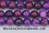 CAG9918 15.5 inches 6mm round purple crazy lace agate beads