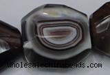 CAG992 15.5 inches 30*40mm faceted freeform botswana agate beads