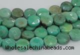 CAG993 15.5 inches 10mm faceted coin green grass agate gemstone beads