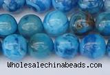 CAG9933 15.5 inches 8mm round blue crazy lace agate beads