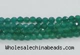 CAJ01 15.5 inches 4mm faceted round green aventurine jade beads