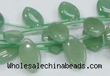 CAJ11 15.5 inches 10*12mm horse eye green aventurine jade beads