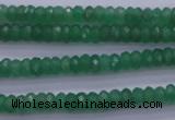 CAJ15 15.5 inches 4*6mm faceted rondelle green aventurine beads