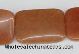 CAJ160 15.5 inches 25*35mm rectangle red aventurine jade beads