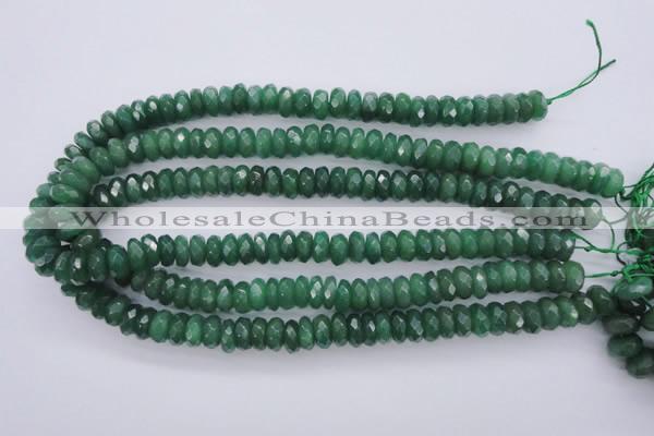 CAJ17 15.5 inches 7*12mm faceted rondelle green aventurine beads