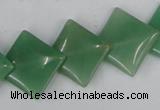 CAJ303 15.5 inches 18*18mm diamond green aventurine jade beads