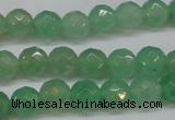 CAJ622 15.5 inches 8mm faceted round green aventurine beads