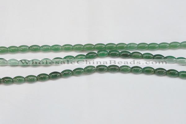 CAJ644 15.5 inches 8*12mm rice green aventurine beads