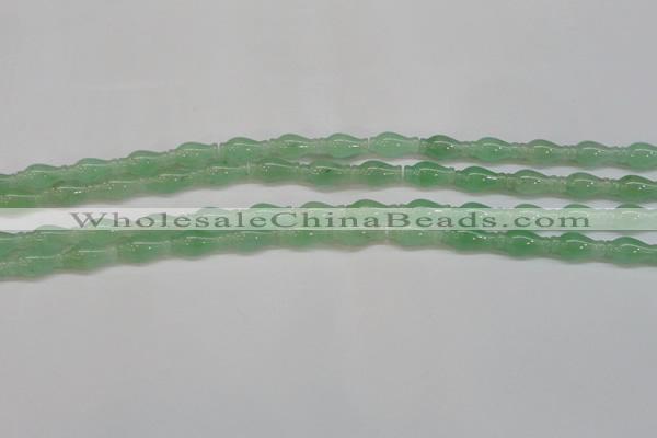 CAJ662 15.5 inches 7*14mm vase-shaped green aventurine beads